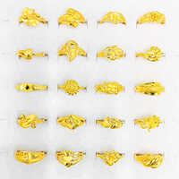 Ladies Gold Plated Rings - Various Sizes Available, Golden Color Ideal For Anniversary, Gift, Party, Wedding