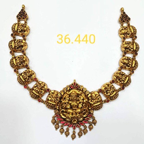 Temple Lakshmi Design Necklace Jewelry