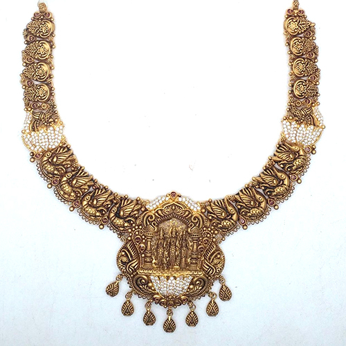 Antique Floral Kamalam Traditional Necklace