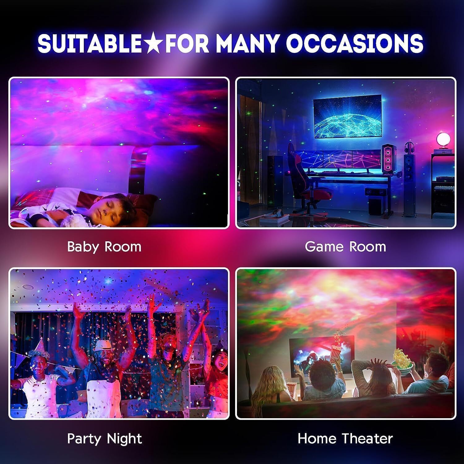 Astronaut Starry Nebula Ceiling Led Projector Lamp - Height: 5 Centimeter (Cm)