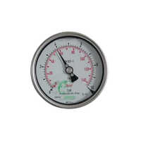 Analog Air Pressure Gauge - Stainless Steel, 150mm To 63 And 100mm , 2% Accuracy, Glass Dial, Plastic Pointer, Industrial Use