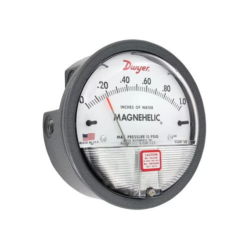 Dwyer Magnehelic Pressure Gauge - Dial Material: Glass