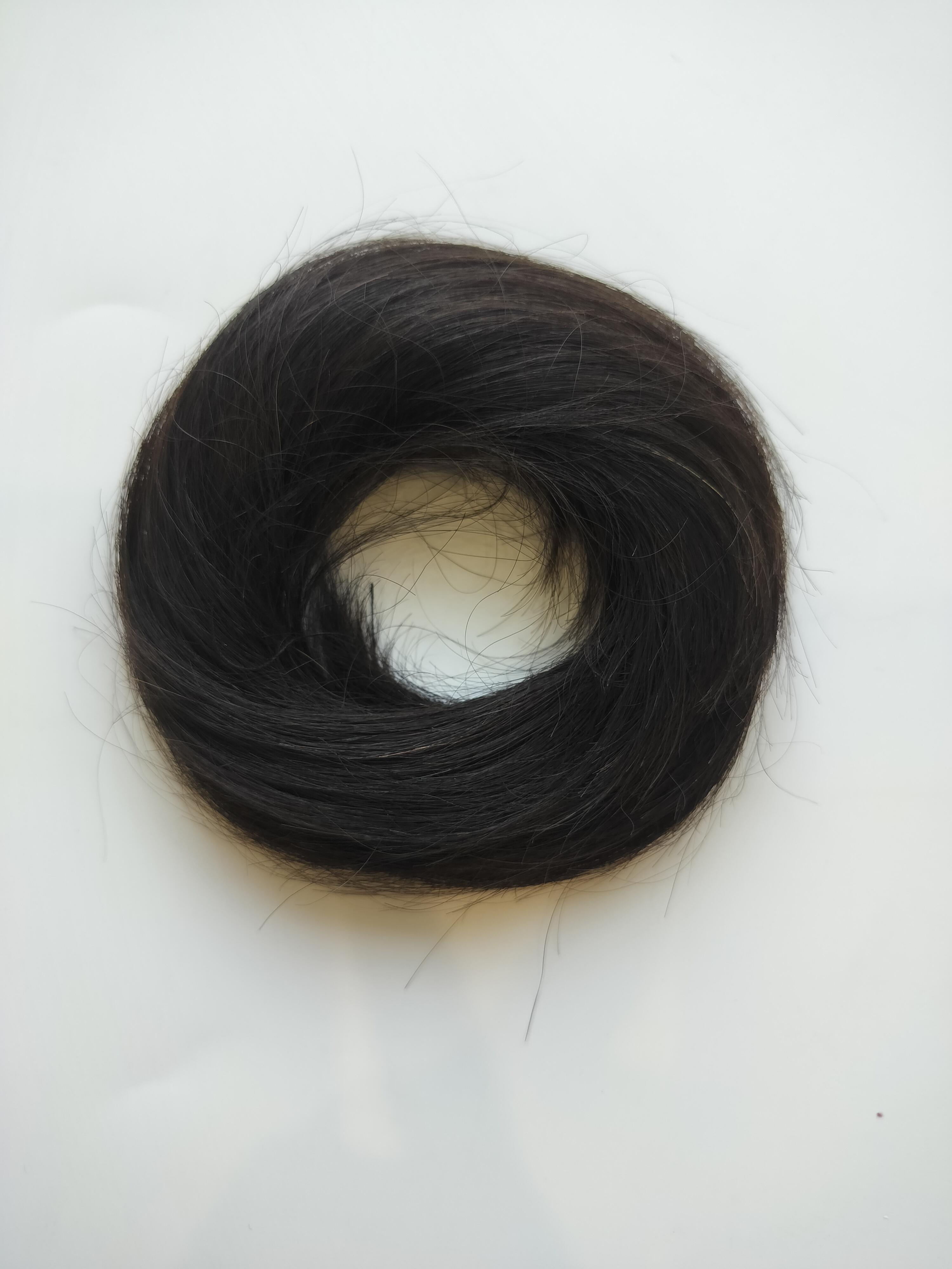 100%Original Natural Black and brown Human Hair Donut Bun Scrunchies