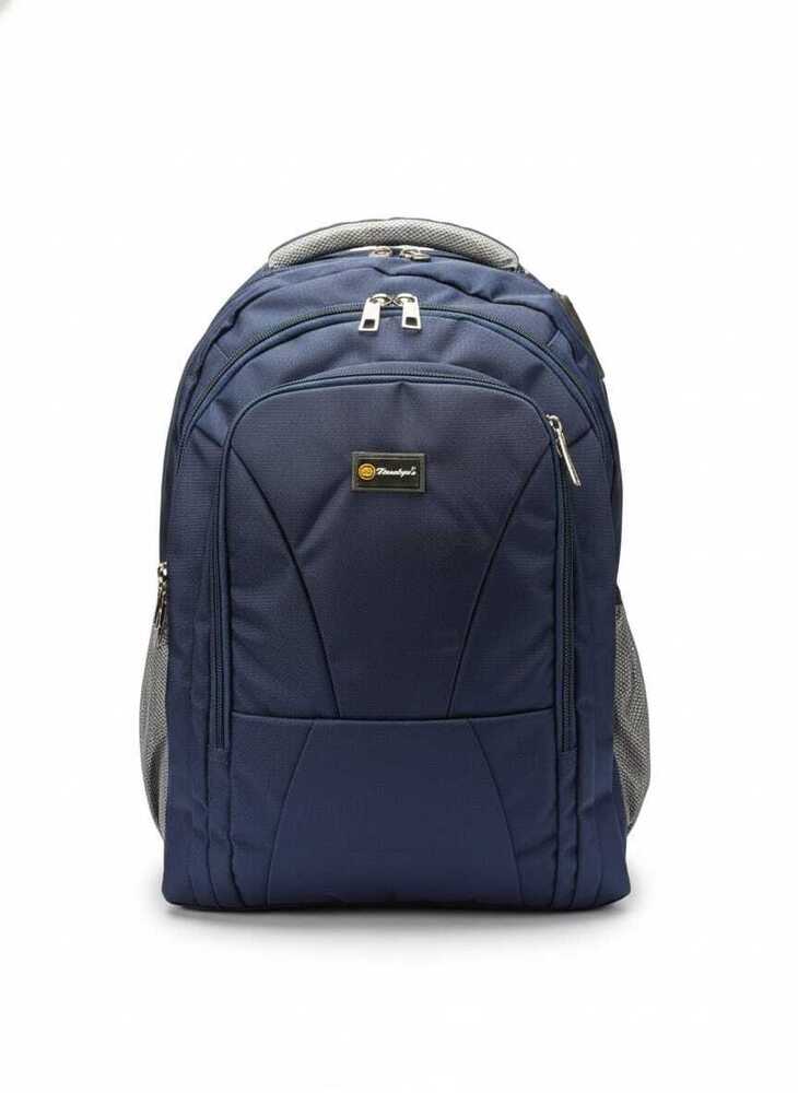 Blue Polyester School Backpack