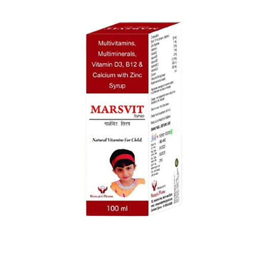 100Ml Multivitamins Multiminerals Vitamin D3, B12 And Calcium With Zinc Syrup - Drug Type: General Medicines