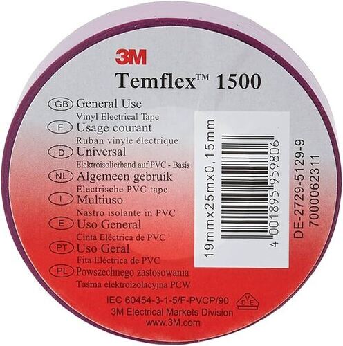 3M Vinyl Electrical Tape Temflex 1500