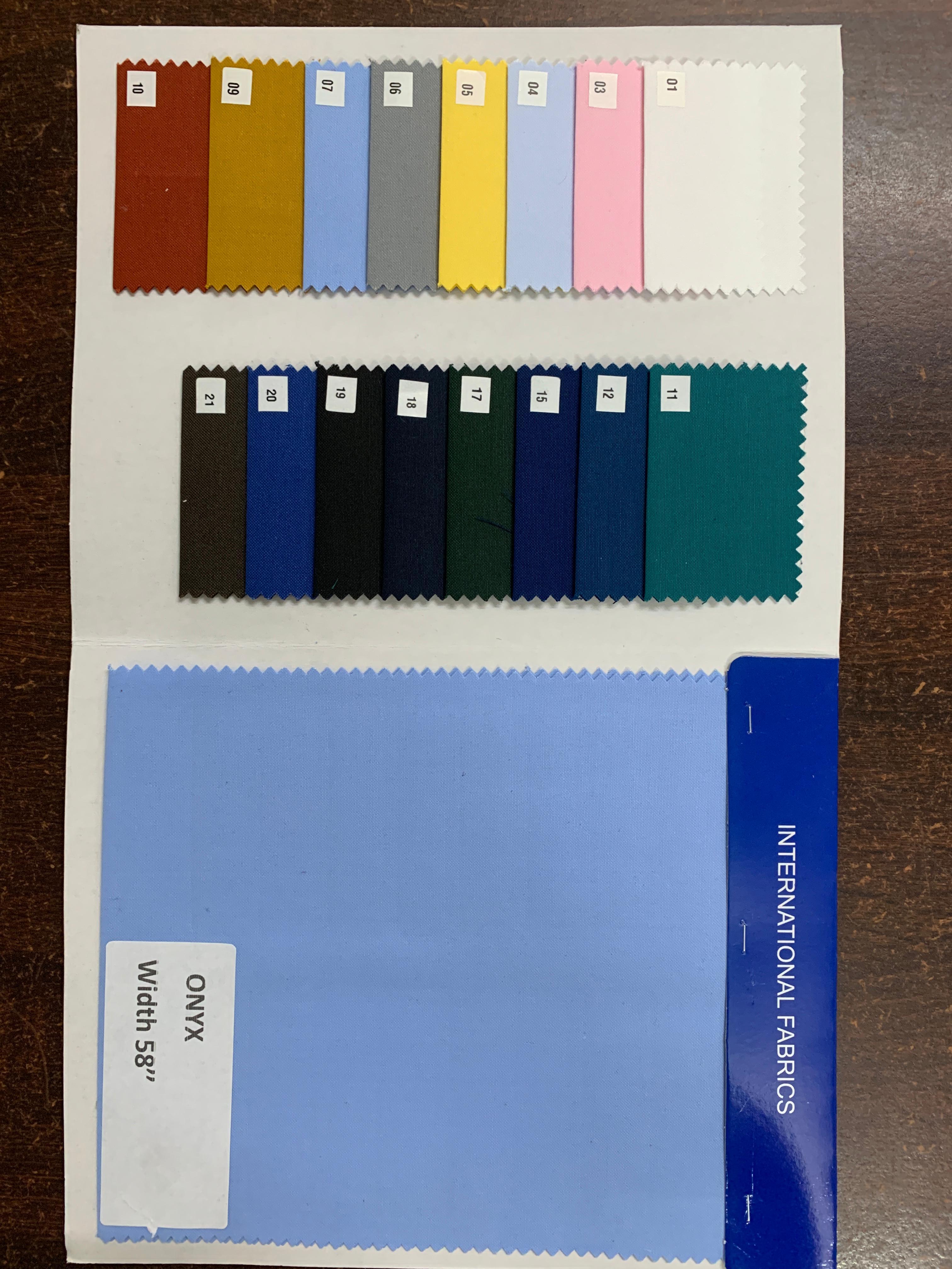 Onyx Shirting Fabric - Cotton-polyester Blend, Smooth Texture, Medium Weight, Subtle Sheen, Easy Care, Versatile For Casual & Formal Attire