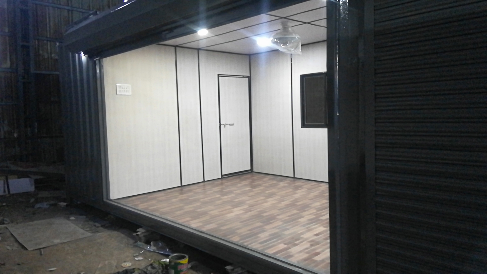 Galvanized Portable Steel Cabin - Wind Resistant, Steel Window & Door | Multi-Color Options for Hotels, Offices, Shops, and Residences