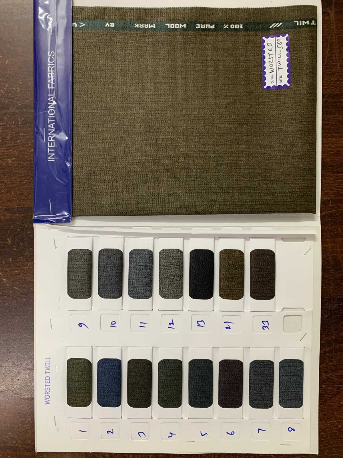 Worsted Twill Suiting Fabric