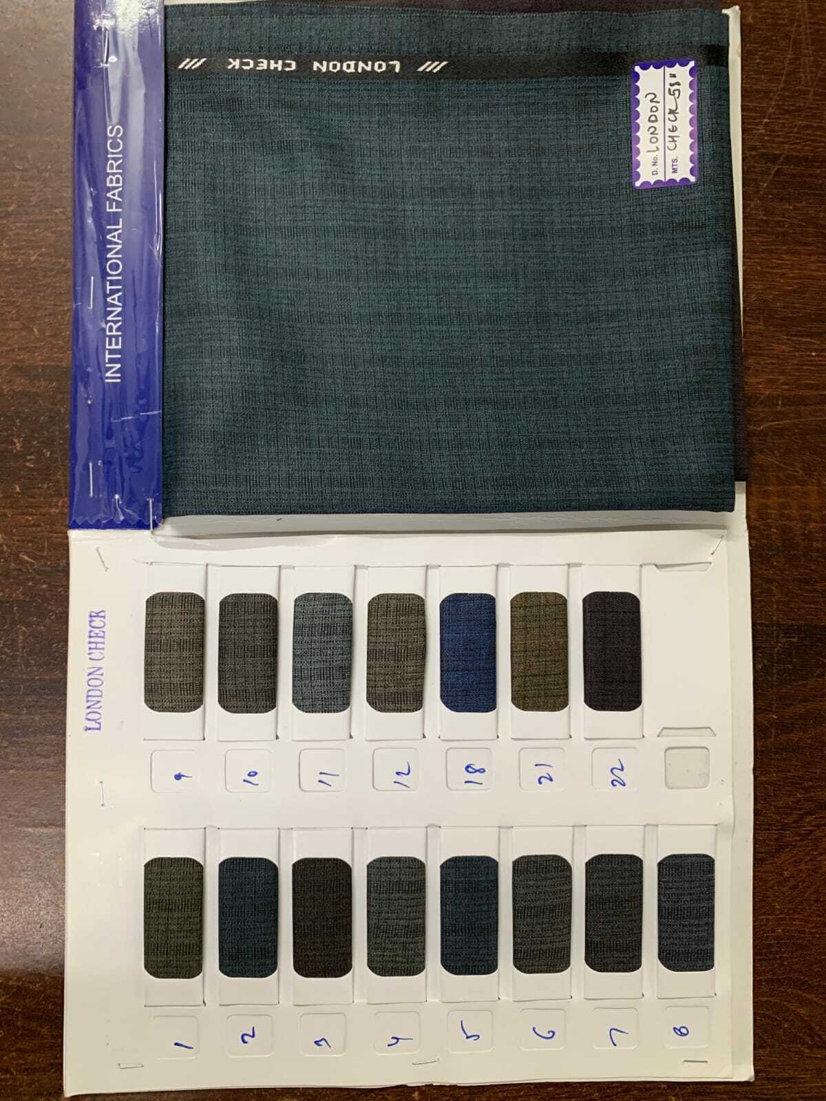 London Check Suiting Fabric