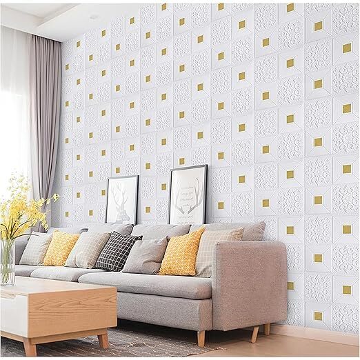 3d Gold Brick Foam Wallpaper - 70 X 70 Cm , Self-adhesive Design For Diy Home, Hotel & Cafe Decor, Easy To Apply With Exposed Brick Style
