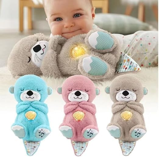 Breathing Teddy Otter Plush Glowing Lights