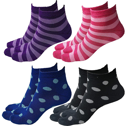 Ladies Terry Thumb Socks - High Elasticity Terry Cotton, All-Season Wear | Quick Dry, Washable, Elegant Printed Pattern, Secure Fit