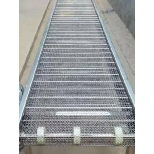 Wire Mesh Belt Conveyor - Color: Silver