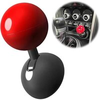 Car Push To Start Button Cover - Zinc Alloy & Plastic, 7.3x4.1cm, Red Color | Universal Fit For Engine Start & Stop Button, Easy Installation