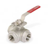 Ic Three Way Ball Valve Screwed End - Application: Industrial