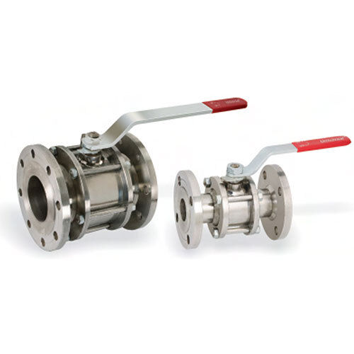 SS Three Piece Ball Valve Flanged End