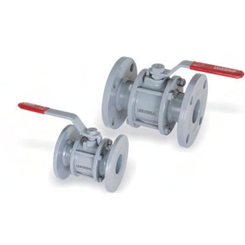 CI Three Piece Ball Valve Flanged End