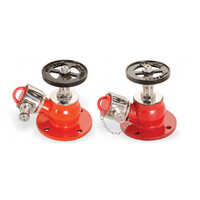 Fire Hydrant Valve - Industrial Grade, Orange & Black Design | Durable Water Media Valve For Fire Safety Systems