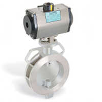Butterfly Valve With Actuator - Silver, 40-750mm Size, Industrial Application | Water Media, Butterfly Structure