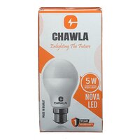5w Led Bulb - Ceramic Body, Modern Design | Energy-efficient, Variety Of Colors, 1-year Warranty