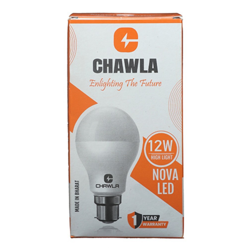 12W LED Bulb - Ceramic Body, Modern Design, Energy-Efficient, Available in Multiple Colors | 1-Year Warranty, Easy Installation, Durable Plastic Material