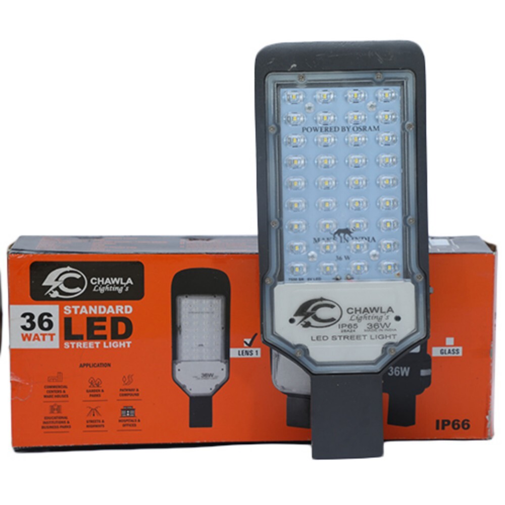 36W LED Street Light - Metal & Glass | High-Efficiency, Custom Color, 1-Year Warranty, Electric Light Source