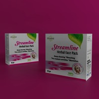 Streamline Herbal Face Pack - Ayurvedic Herbal Blend, Turmeric, Neem, Sandalwood, Aloe Vera, Nourishes, Revitalizes, Cleanses, Softens, Glows