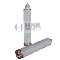 Ss Sintered Filter Cartridge - Stainless Steel, 10 Inch Length, White, Double Open End, Efficient Filtration For High-temperature And High-pressure Applications