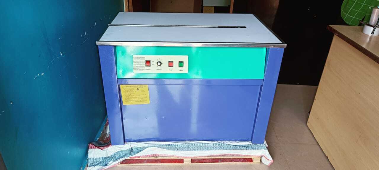 Box Strapping Machine Kh90 - 910x580x730mm, Blue | Manual Operation, Heat Sealing, 100 Kg/hr Capacity, Strap Width 6-15mm