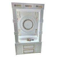 White Korean Marble Mandir - Material: Stone
