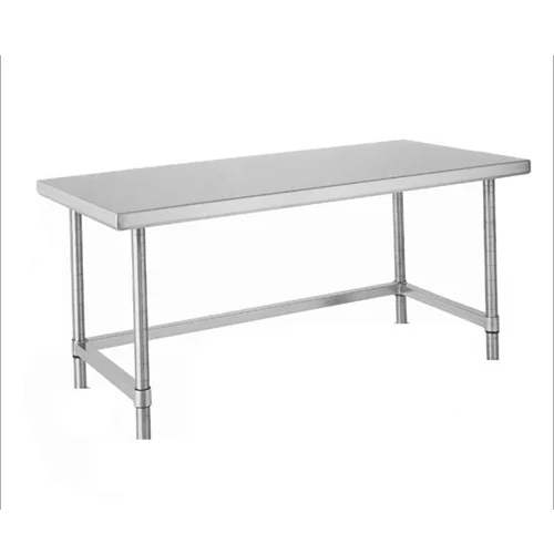 Ss Dining Table - Stainless Steel, Various Sizes, Silver Color - Durable Design, Polished Finish, Indian Style Flair, Industrial Use