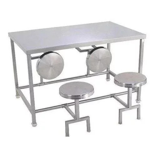 Ss 4 Seater Dining Table - Color: Silver