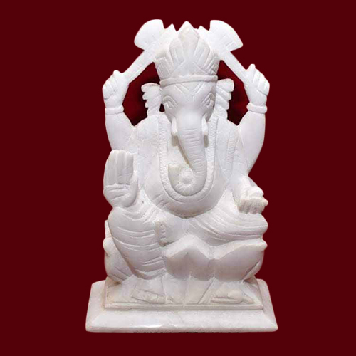 White Marble Ganesh Statue