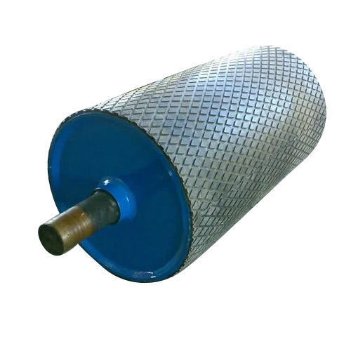 Mild Steel Conveyor Drum Pulley With Rubber Lagging