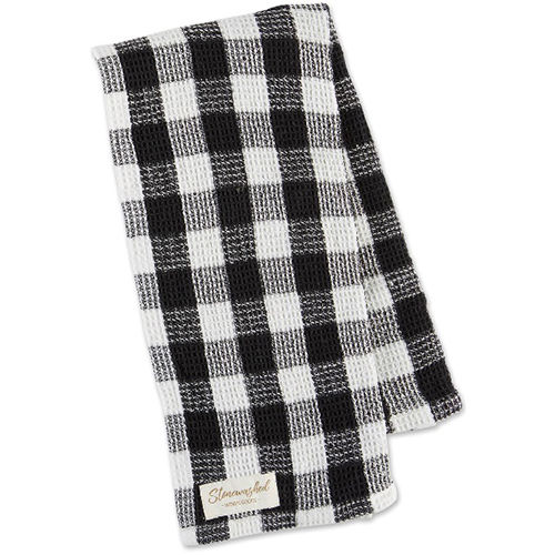 Checked Kitchen Towel - Color: Black And White