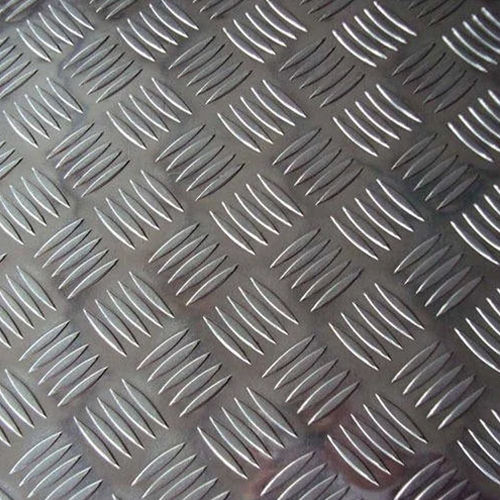 Mild Steel Chequered Plates - Color: Silver