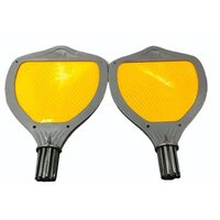 3m Median Marker - Plastic Material, Yellow & Black Color | Flexible Road Safety Features For Enhanced Nighttime Visibility