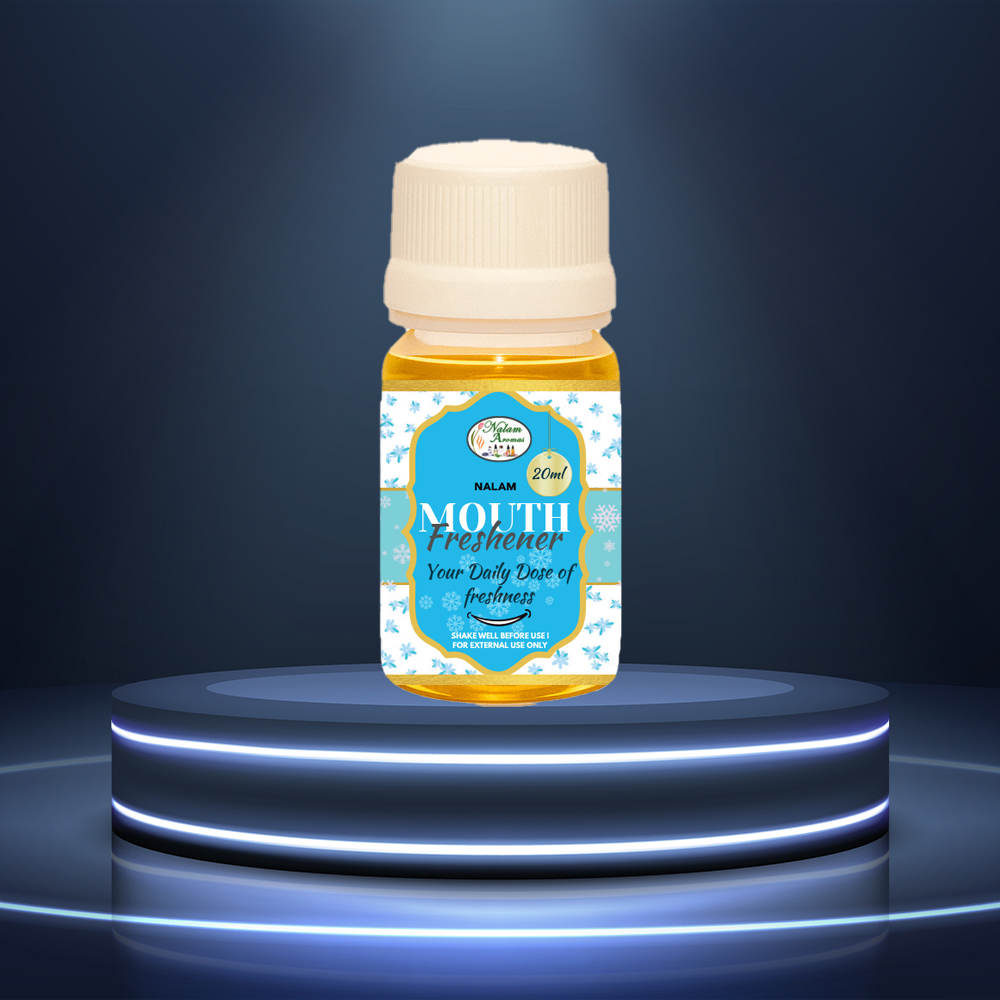 Herbal Mouth Freshener Oil - 30 mL | 98% Pure Fractionated Oil, Natural Herbal Ingredients, Antibacterial & Antifungal Properties