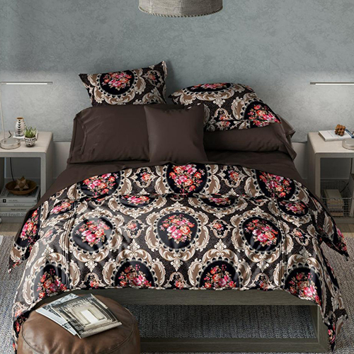 Baani Fitted Bedsheet - 100% Cotton, Full Size , Elegant Printed Pattern , Washable Options Available