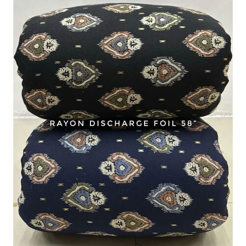 Rayon Discharge Foil Print