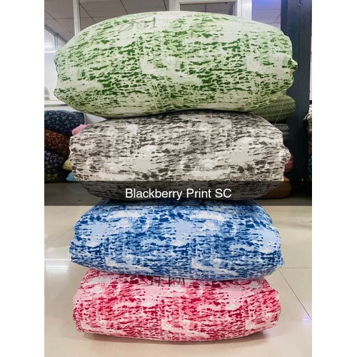 Polyester BSY Black Berry Printed Fabric