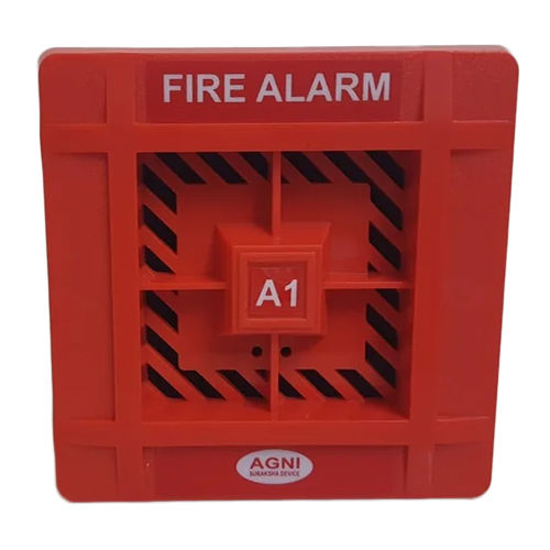 Fire Alarm Hooter - ABS Material, L 115mm x D 75mm x W 130mm , Red Color, 24V Input Power, Powerful Alarm Ð´Ð»Ñ Safety in Offices