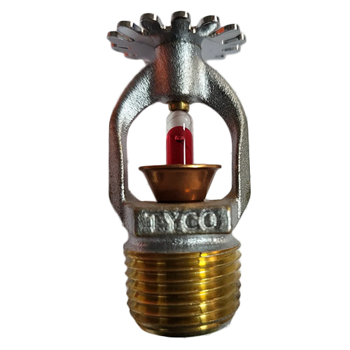 Brass Tyco Fire Sprinklers - Brass Material, 68°C Temperature Range, Sleek Silver Color | Easy Installation, Low Maintenance, Reliable Warranty