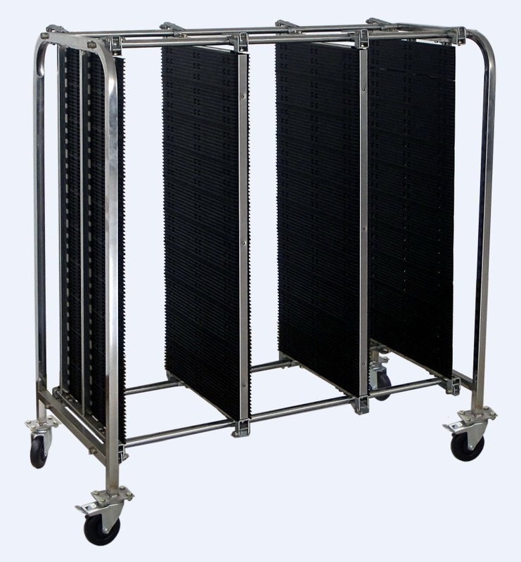 Esd Pcb Trolley - Plastic Build, 10e9 Surface Resistance | Black Color, 6-month Warranty, Ideal For Esd Safe Areas