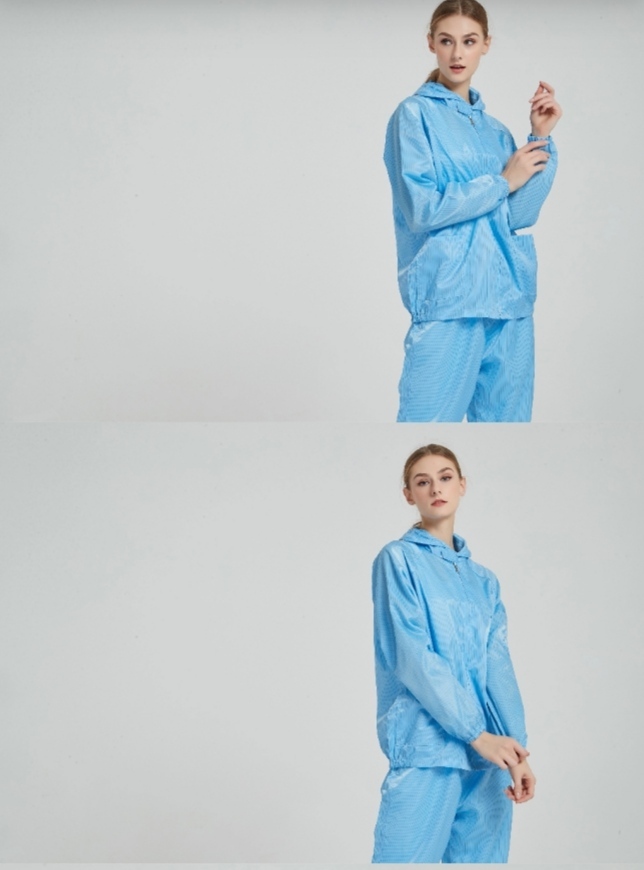 Knee Length Anti Static Apron - Durable Polyester Material, Esd Resistance, Professional Blue Color, Ideal For Commercial Use