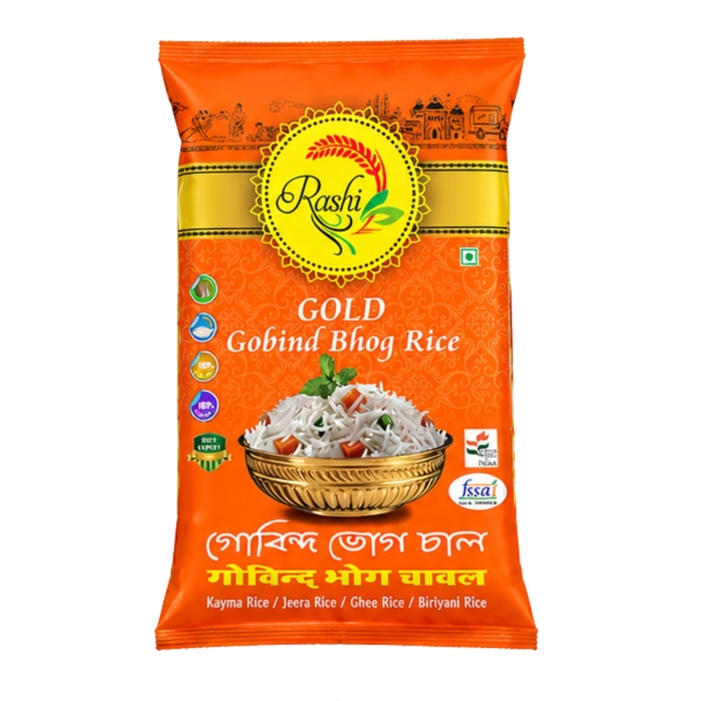 Gobind Bhog White Rice - Cultivation Type: Organic