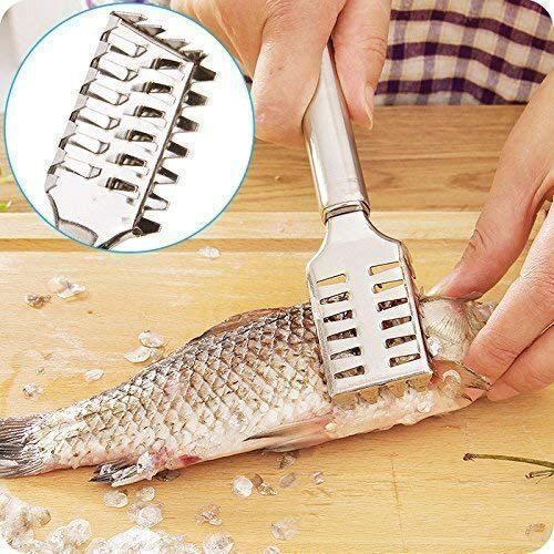 Mitsico Stainless Steel Fish Scale Remover Fish Scaler/Fish Scale Remover Fish Cleaning Tool