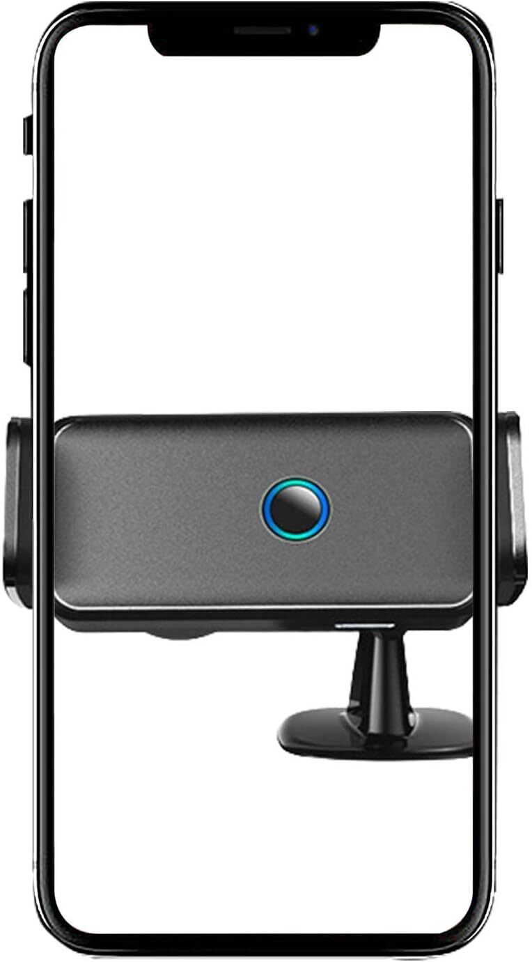 Phone Holder For Car Matte Texture - Aviation Aluminum Alloy & Abs, 3x2.3x1.3 Inches | 360-degree Adjustable, One-handed Use, Sturdy High-density Rubber Clamp