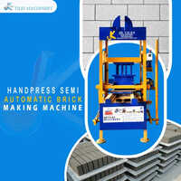 Manual Block Making Machine - Industrial Grade Equipment, 1 Year Warranty, Blue Finish